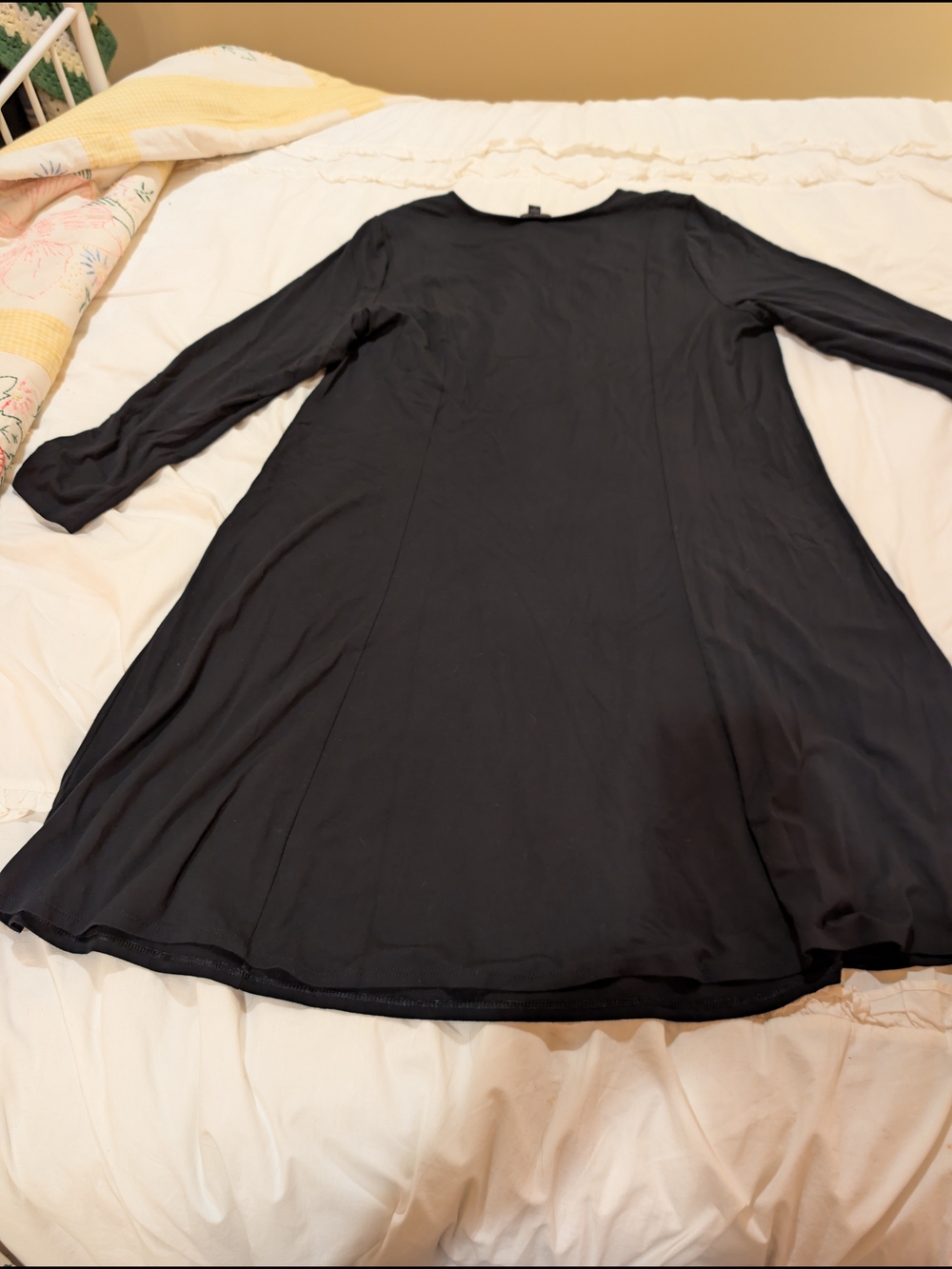 J. Jill Wearever Collection Black Long-Sleeve Swing Dress XL
